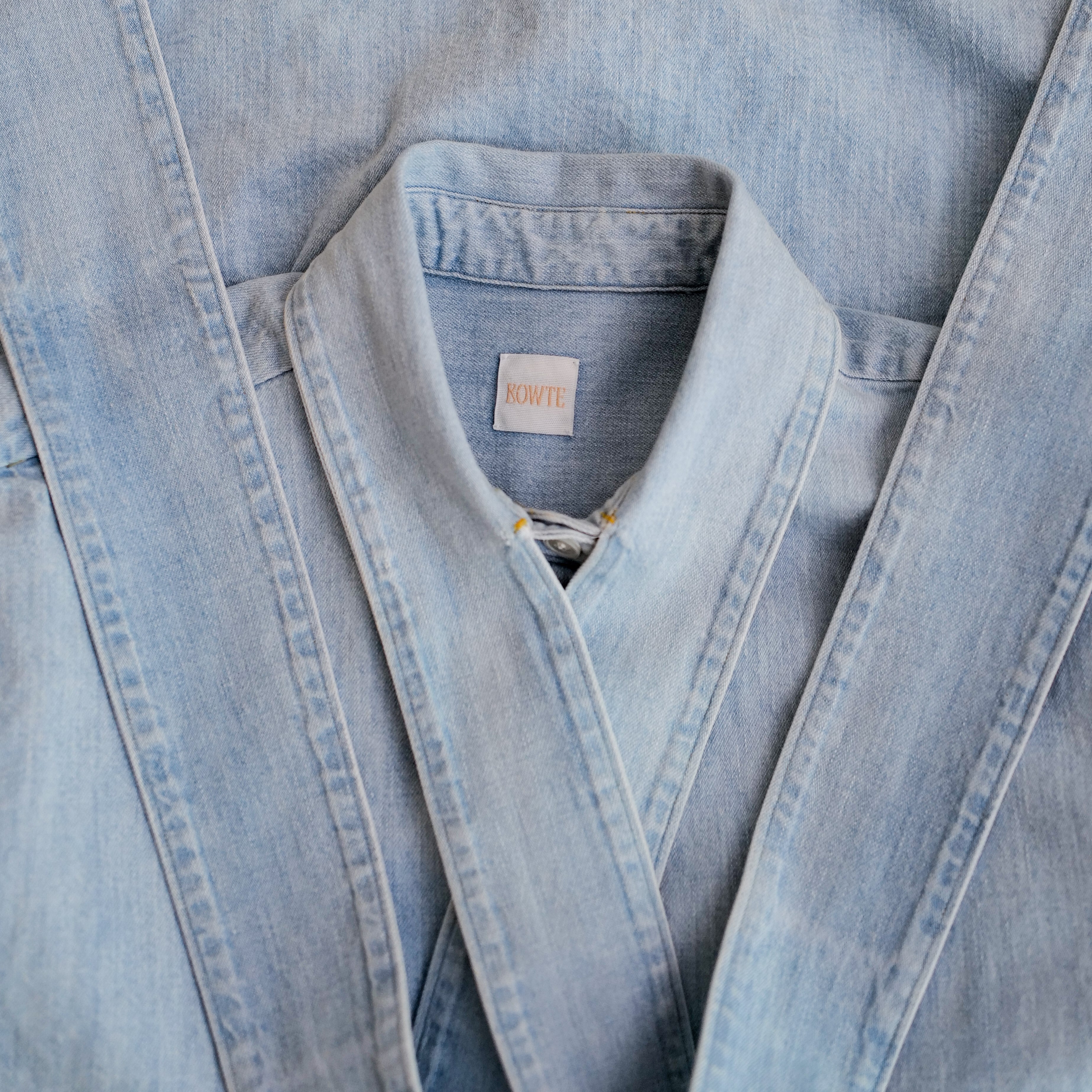 SELVAGE DENIM BOWTIE BLOUSE – ABOUT