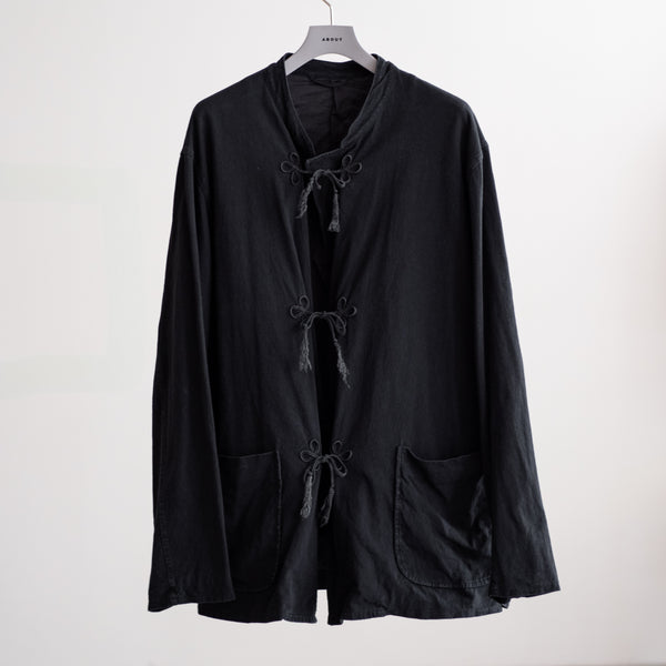 COTTON JERSEY STAND COLLAR JACKET