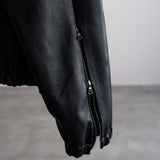 LEATHER SIX ZIPPER JACKET
