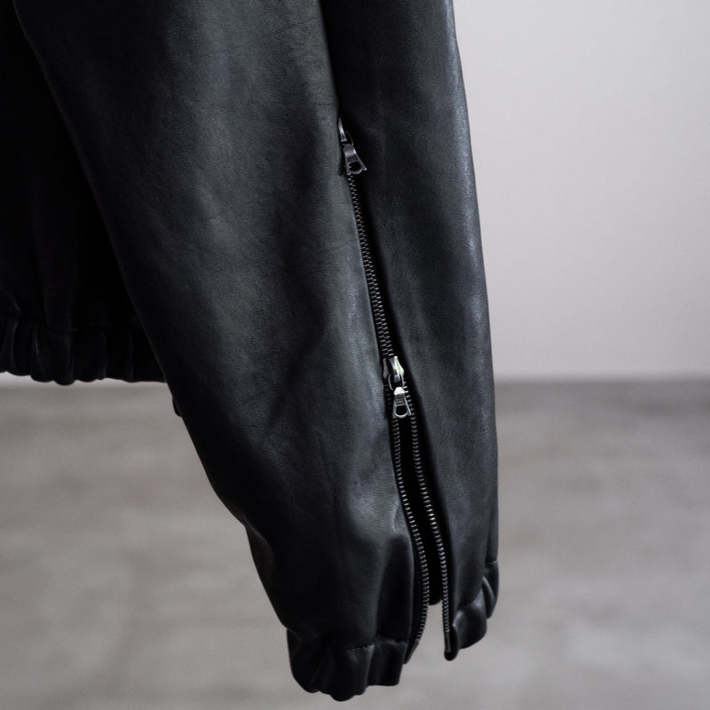 LEATHER SIX ZIPPER JACKET