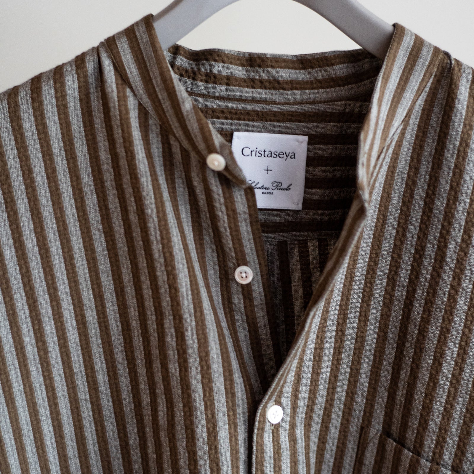 PYJAMA SHIRT BROWN STRIPE – ABOUT