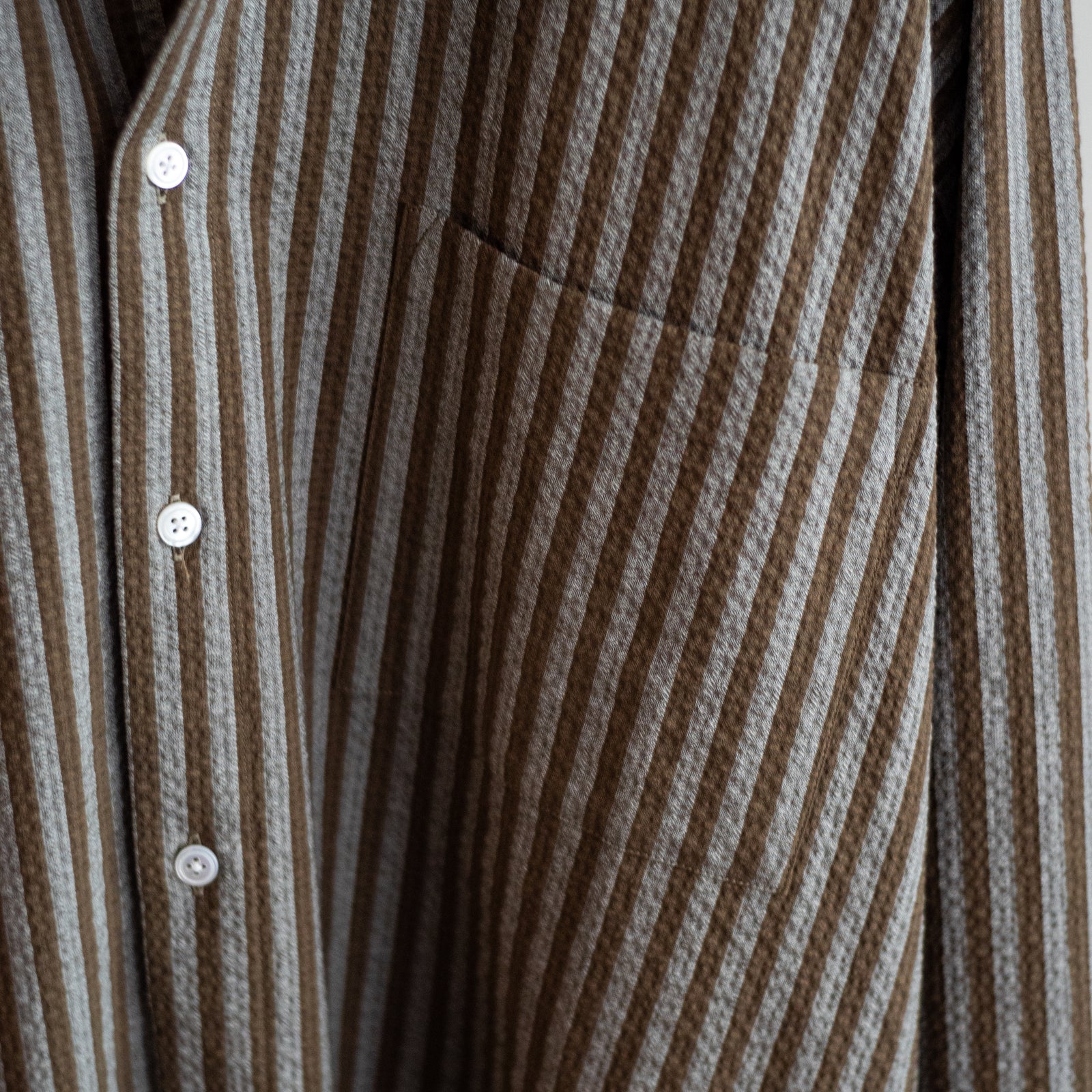 PYJAMA SHIRT BROWN STRIPE – ABOUT
