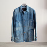DAMAGED COVERALL JACKET WITH CHINSTRAP