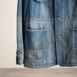 DAMAGED COVERALL JACKET WITH CHINSTRAP