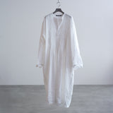 LONG SLEEVE DRESS WITH PLEATED CHEST