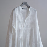 LONG SLEEVE DRESS WITH PLEATED CHEST