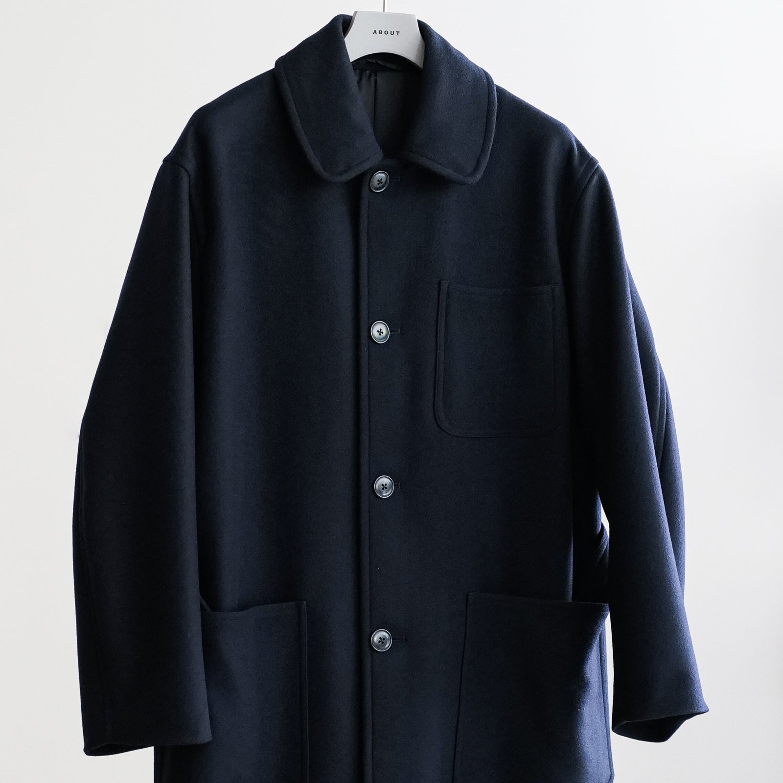 WOOL CASHMERE MILITARY COAT – ABOUT