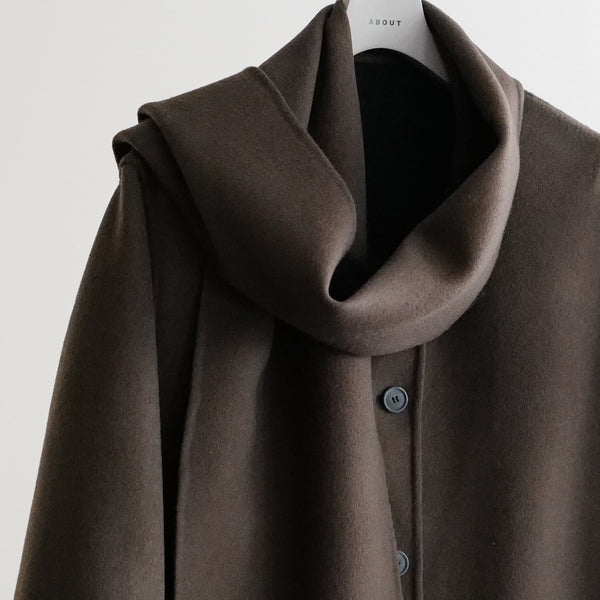 Cristaseya Wool Overcoat with Scarf | Garmentory