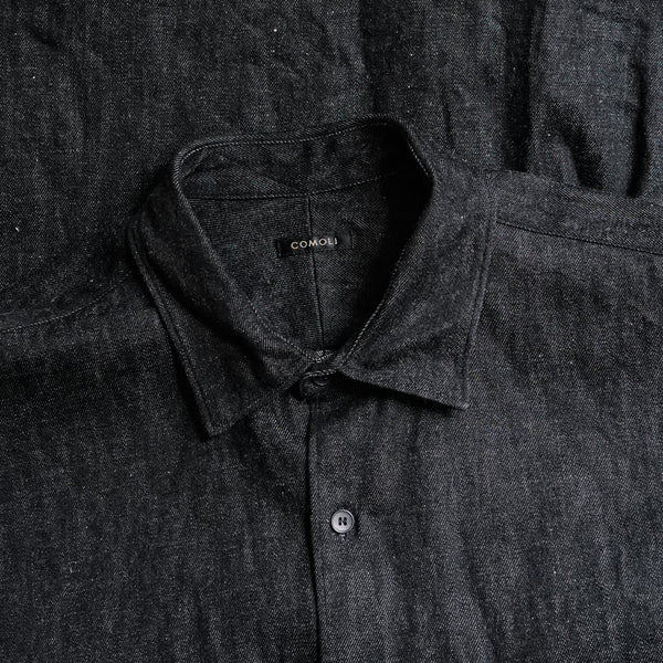 DENIM COMOLI SHIRTS (BLACK / ECRU) – ABOUT