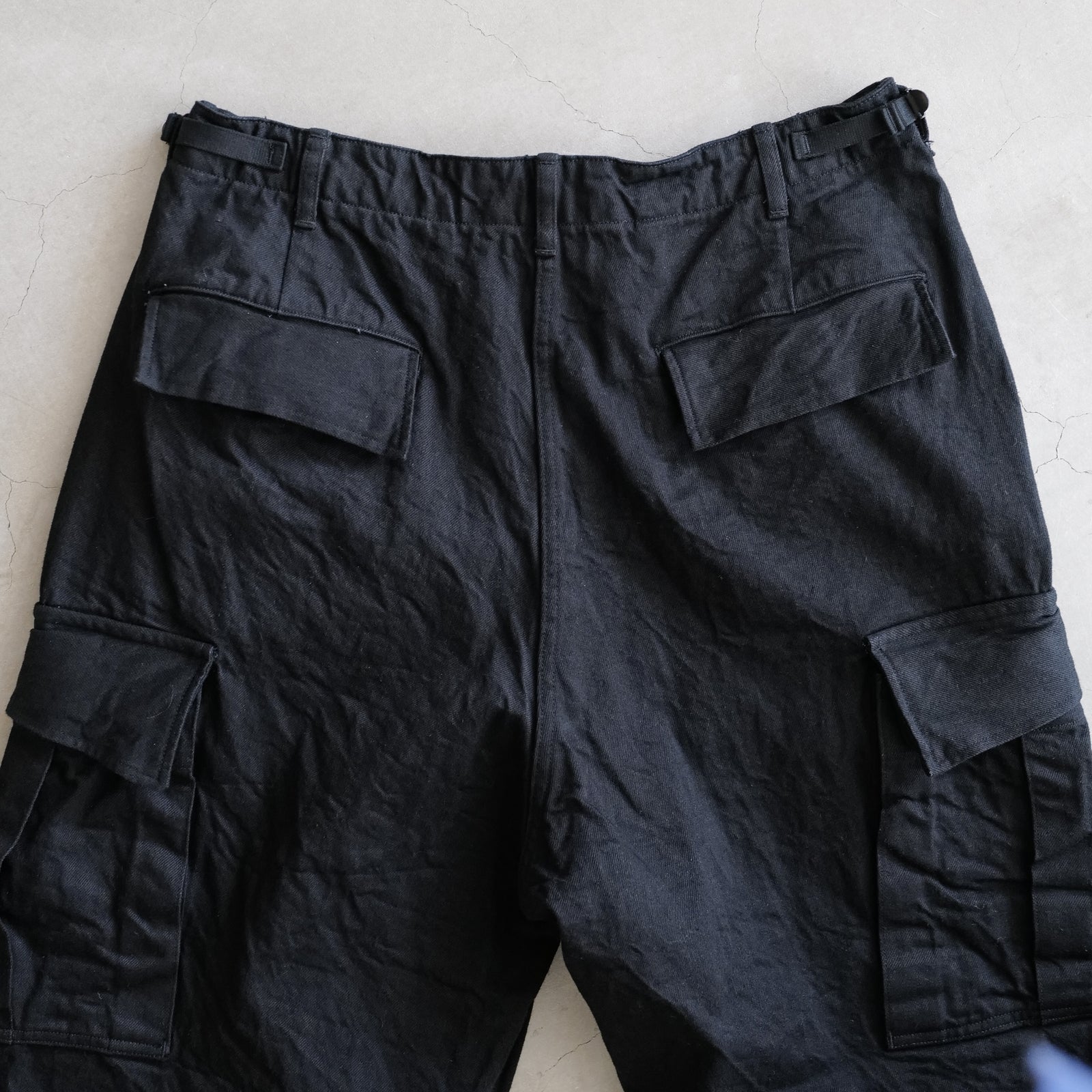 BLACK DENIM B.D.U PANTS – ABOUT