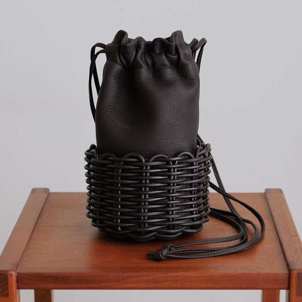 LEATHER BASKET SMALL