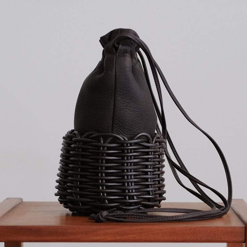 LEATHER BASKET SMALL