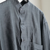 WOOL SILK PULLOVER SHIRTS