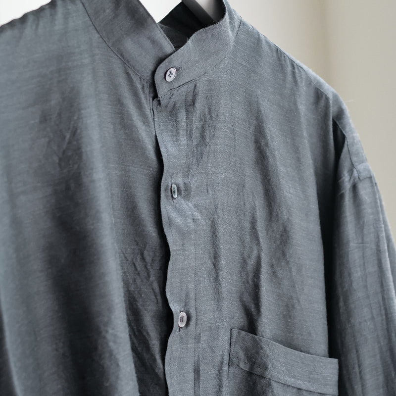 WOOL SILK PULLOVER SHIRTS