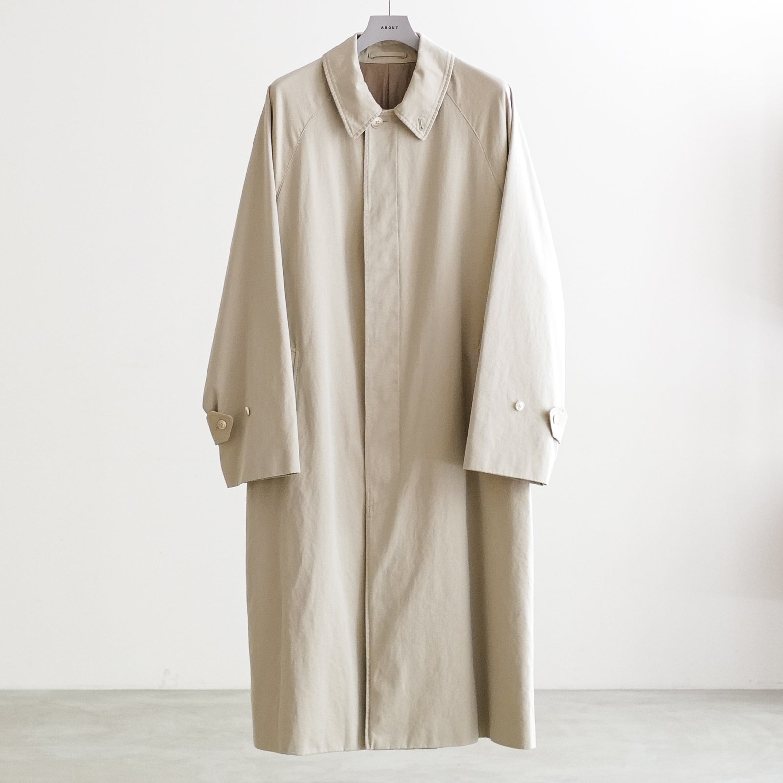 COTTON GABERDINE BAL COLLAR COAT – ABOUT