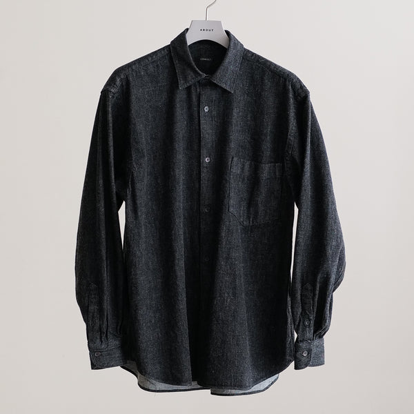 DENIM COMOLI SHIRTS (BLACK / ECRU)