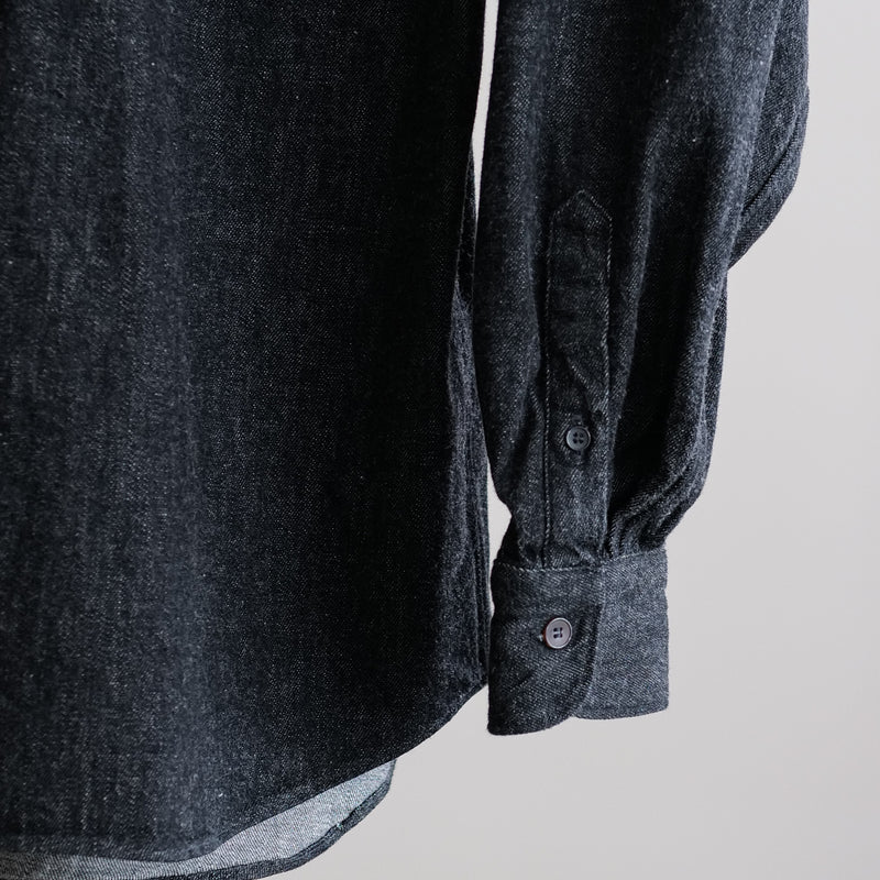 DENIM COMOLI SHIRTS (BLACK / ECRU)