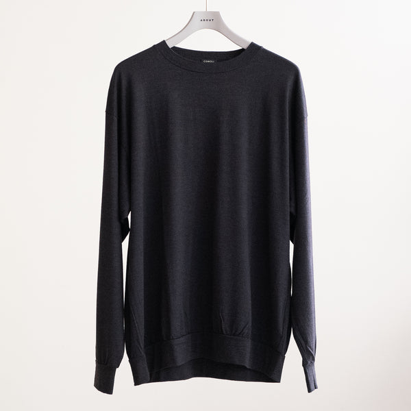 WOOL JERSEY LONG SLEEVE CREW NECK