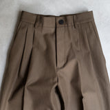 DOUBLE PLEATED WIDE PANTS