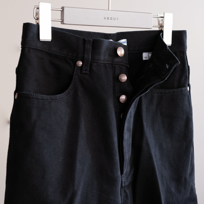 HIGH WAISTED BLK DENIM