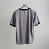 ORGANIC COTTON GLITTER RINGER TEE