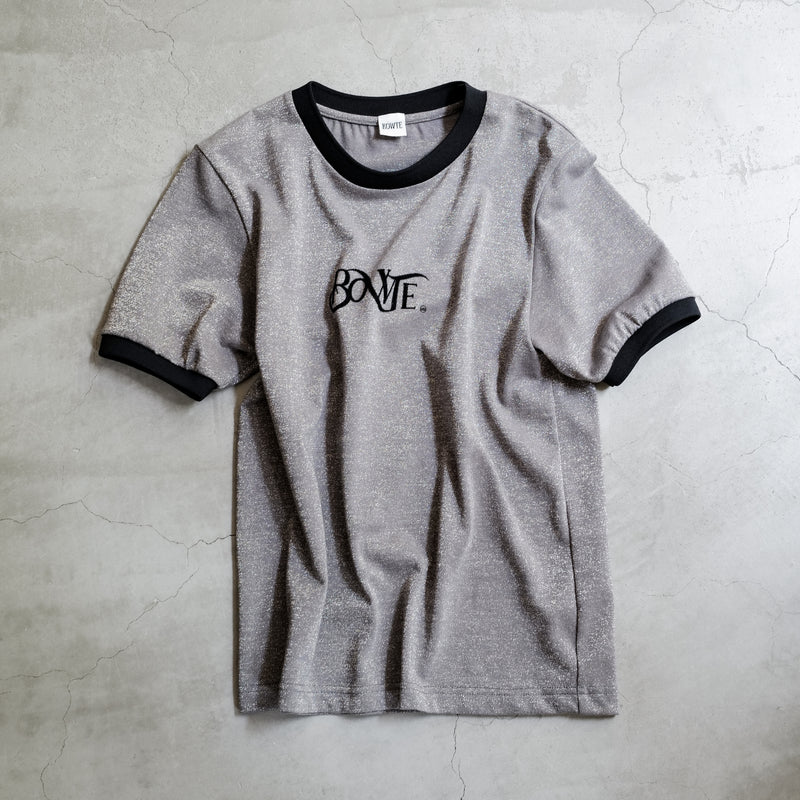 ORGANIC COTTON GLITTER RINGER TEE
