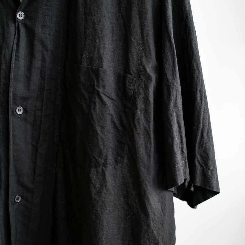 KHADI COTTON SHORT SLEEVE OPEN COLLER SHIRT