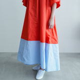 BI-COLOR TRAPEZE DRESS