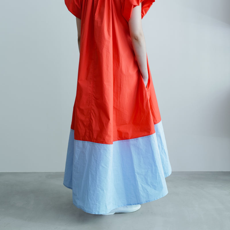 BI-COLOR TRAPEZE DRESS