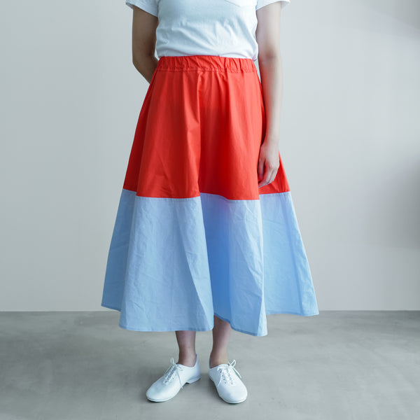 BI-COLOR WIDE SKIRT