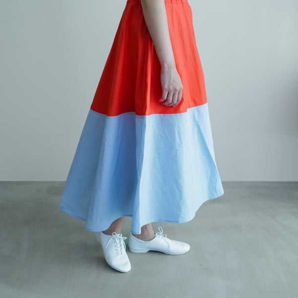 BI-COLOR WIDE SKIRT