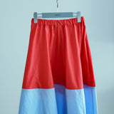 BI-COLOR WIDE SKIRT