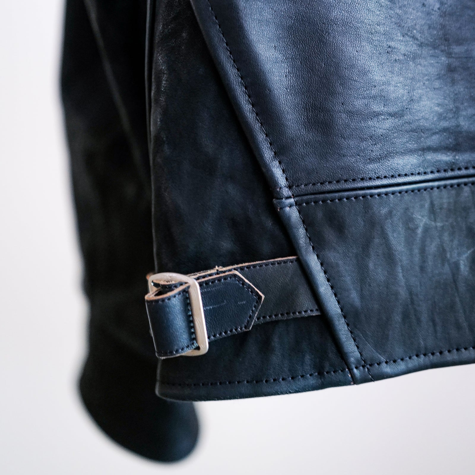 COSSACK LEATHER JACKET AI DYED NAVY – ABOUT