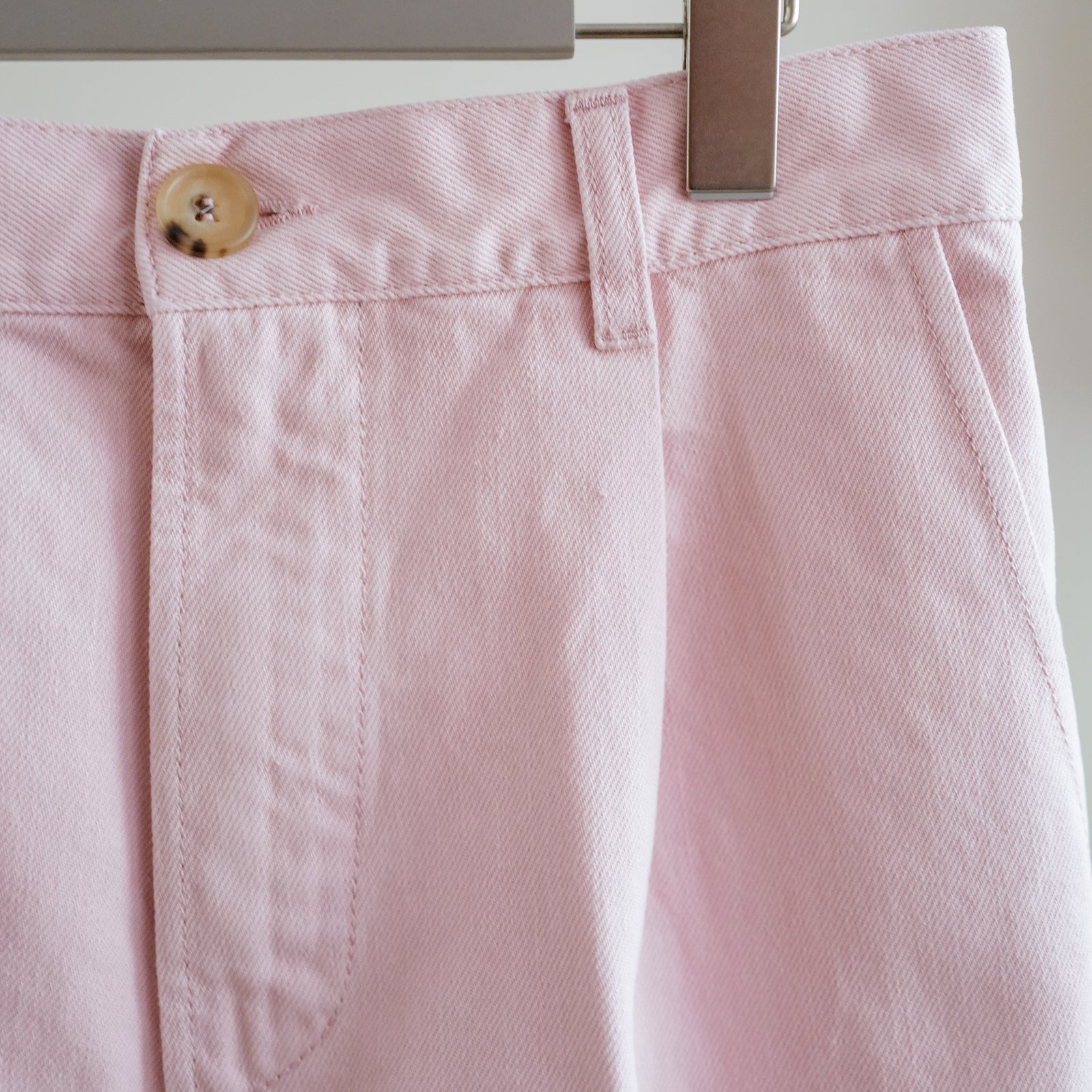PLEATED DENIM TROUSERS – ABOUT