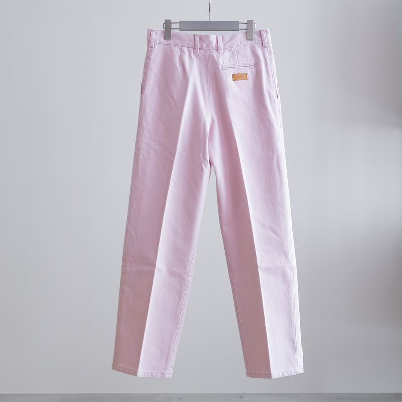 PLEATED DENIM TROUSERS