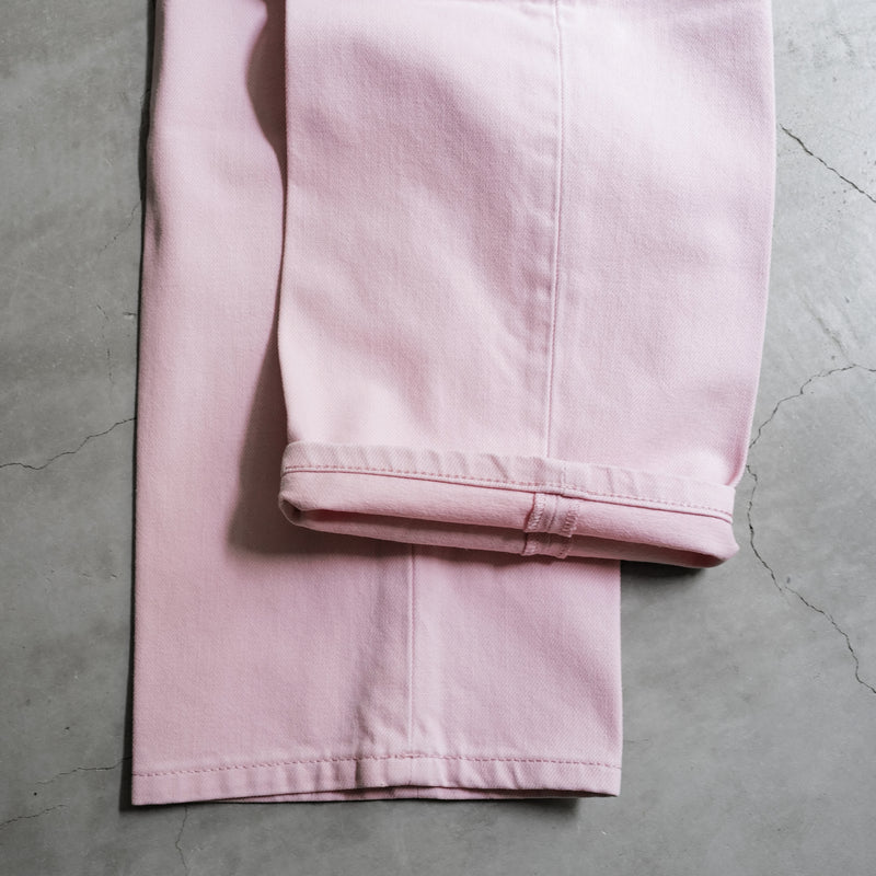 PLEATED DENIM TROUSERS