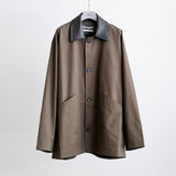 OVERSIZED BLOUSON WITH LEATHER PATCH