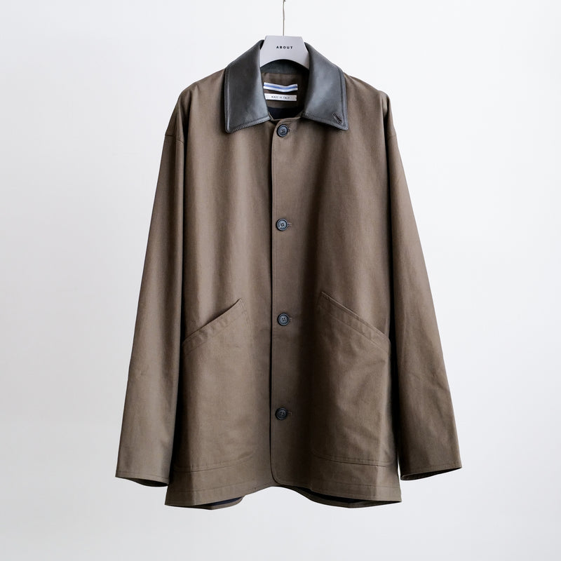 OVERSIZED BLOUSON WITH LEATHER PATCH