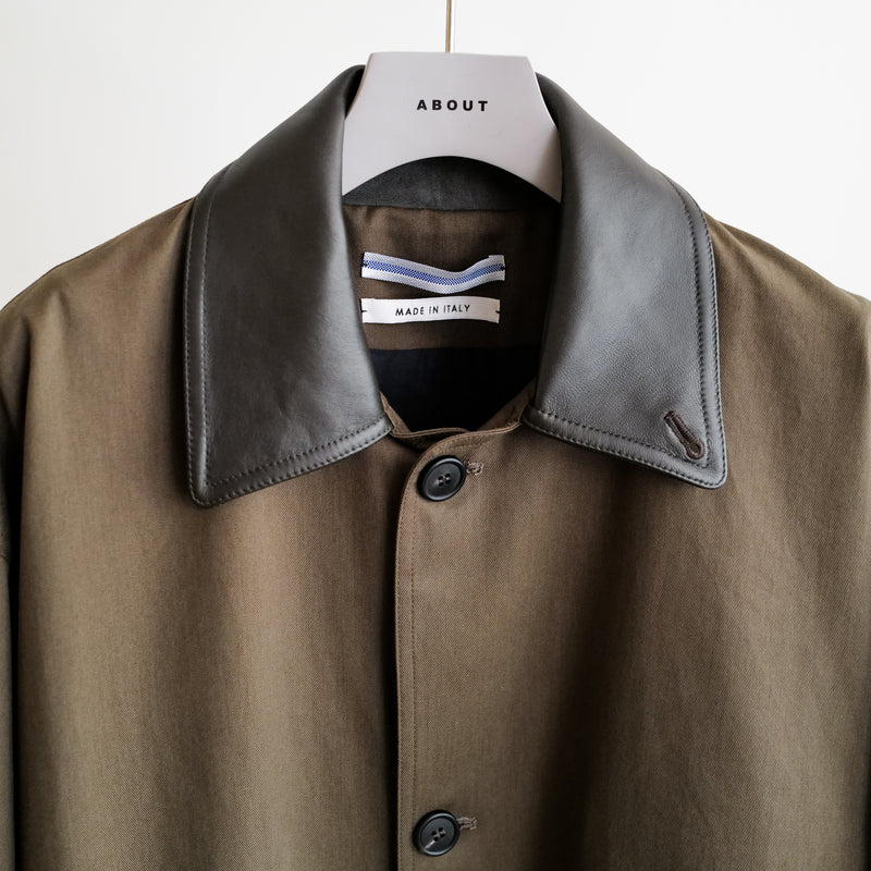 OVERSIZED BLOUSON WITH LEATHER PATCH