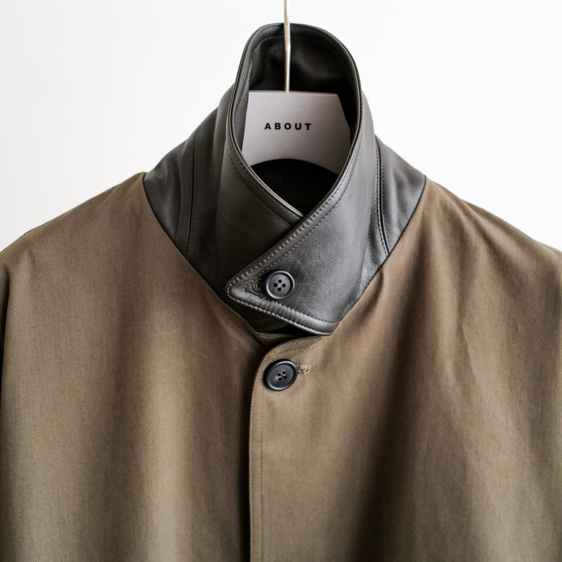 OVERSIZED BLOUSON WITH LEATHER PATCH