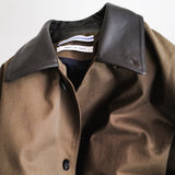 OVERSIZED BLOUSON WITH LEATHER PATCH