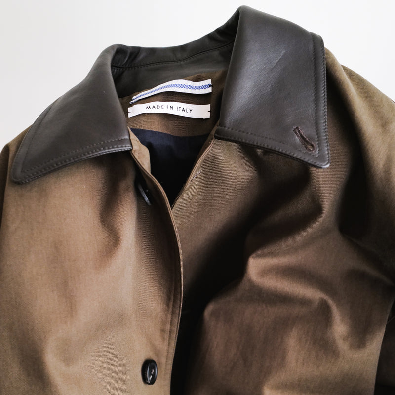 OVERSIZED BLOUSON WITH LEATHER PATCH