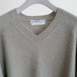 OVERSIZED V NECK FLANNEL SWEATER