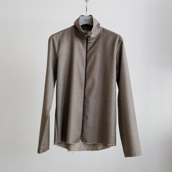 FINE WOOL ZIPPER SHIRT