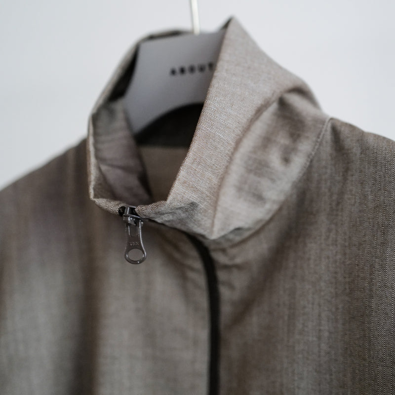 FINE WOOL ZIPPER SHIRT