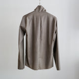 FINE WOOL ZIPPER SHIRT