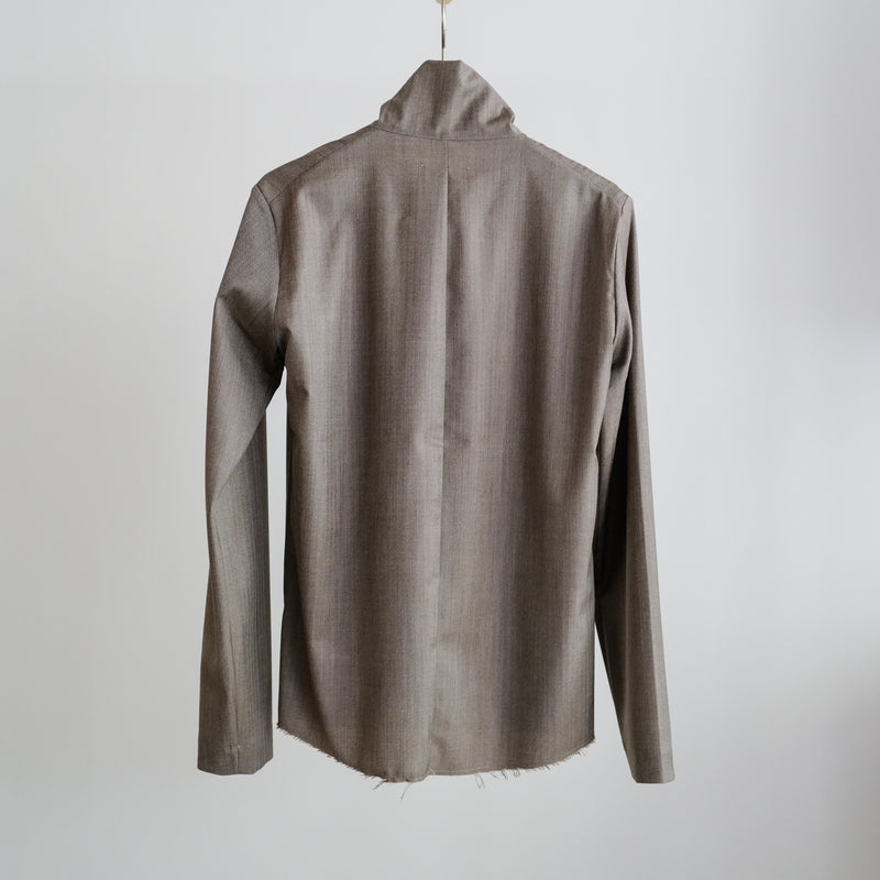 FINE WOOL ZIPPER SHIRT