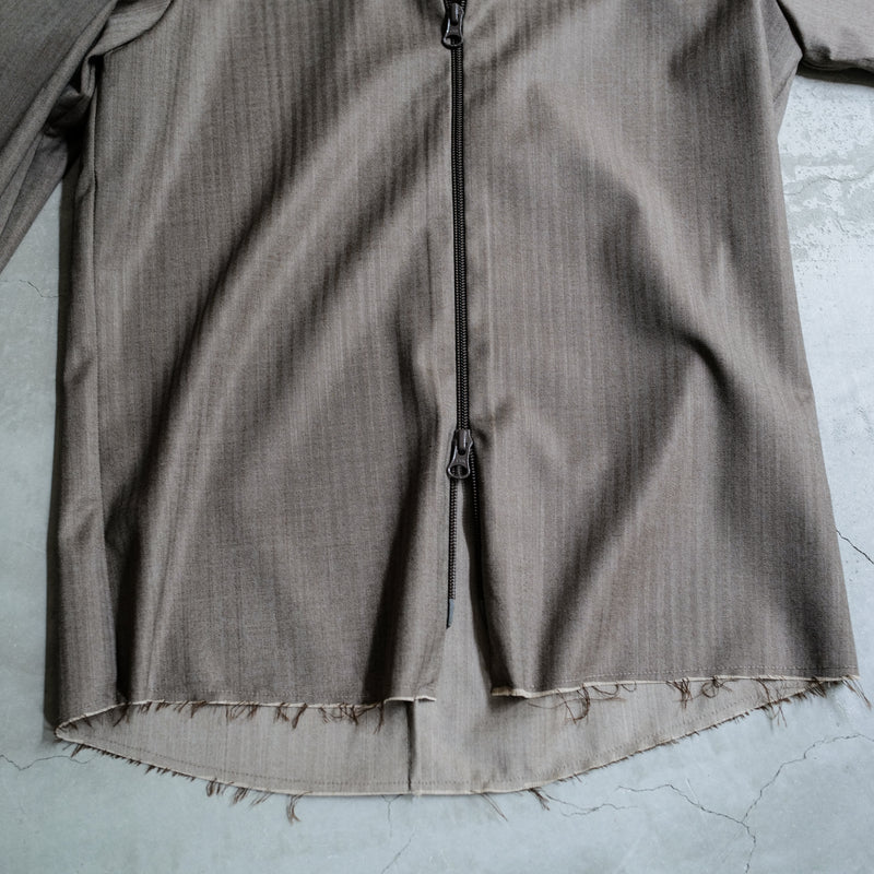 FINE WOOL ZIPPER SHIRT