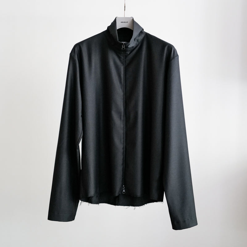FINE WOOL ZIPPER SHIRT