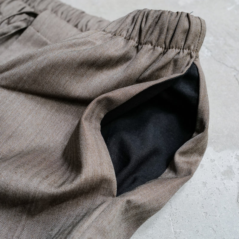 FINE WOOL DRAWSTRING TROUSERS